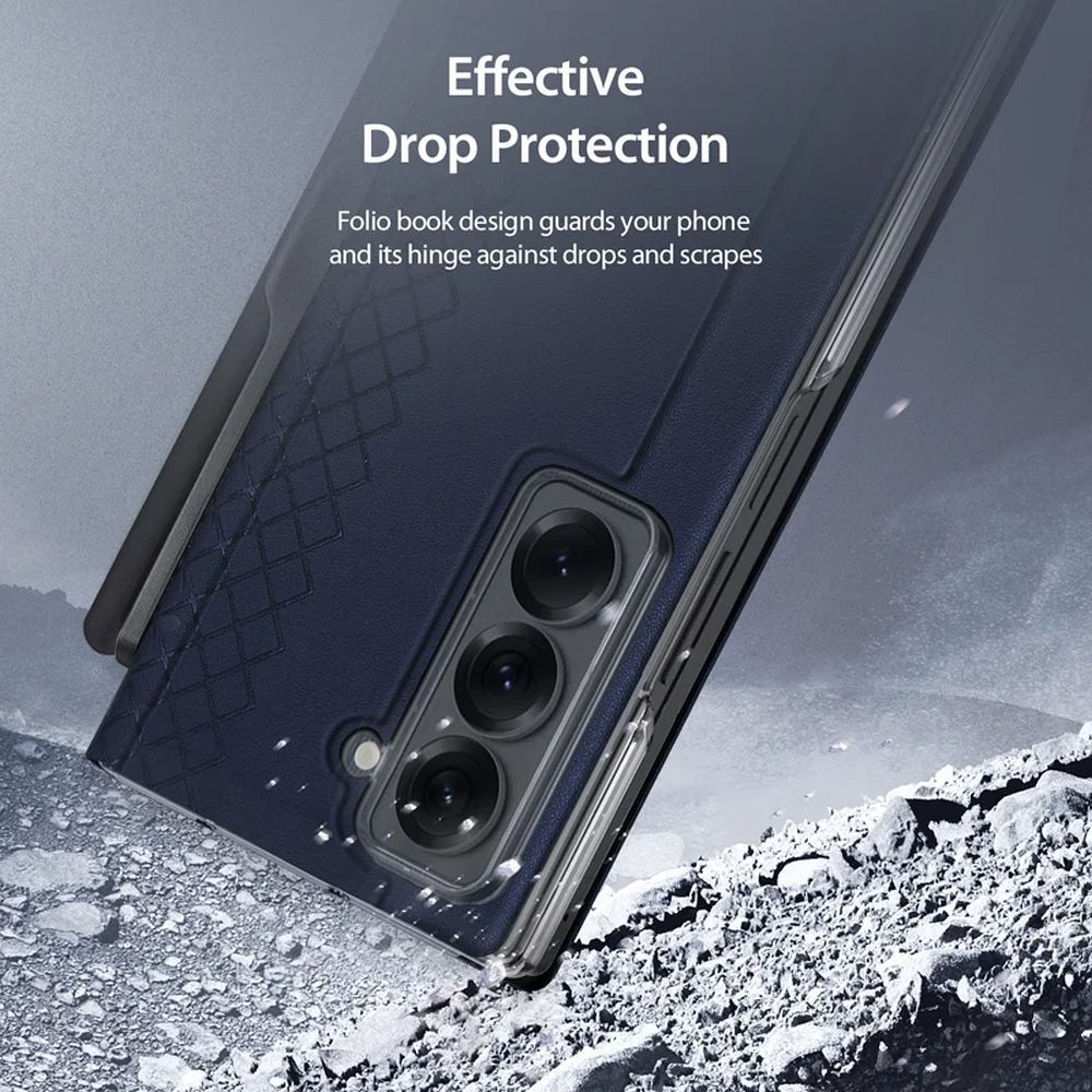DUX DUCIS case BRIL with pen holder for SAMSUNG Z Fold SE/W25 blue