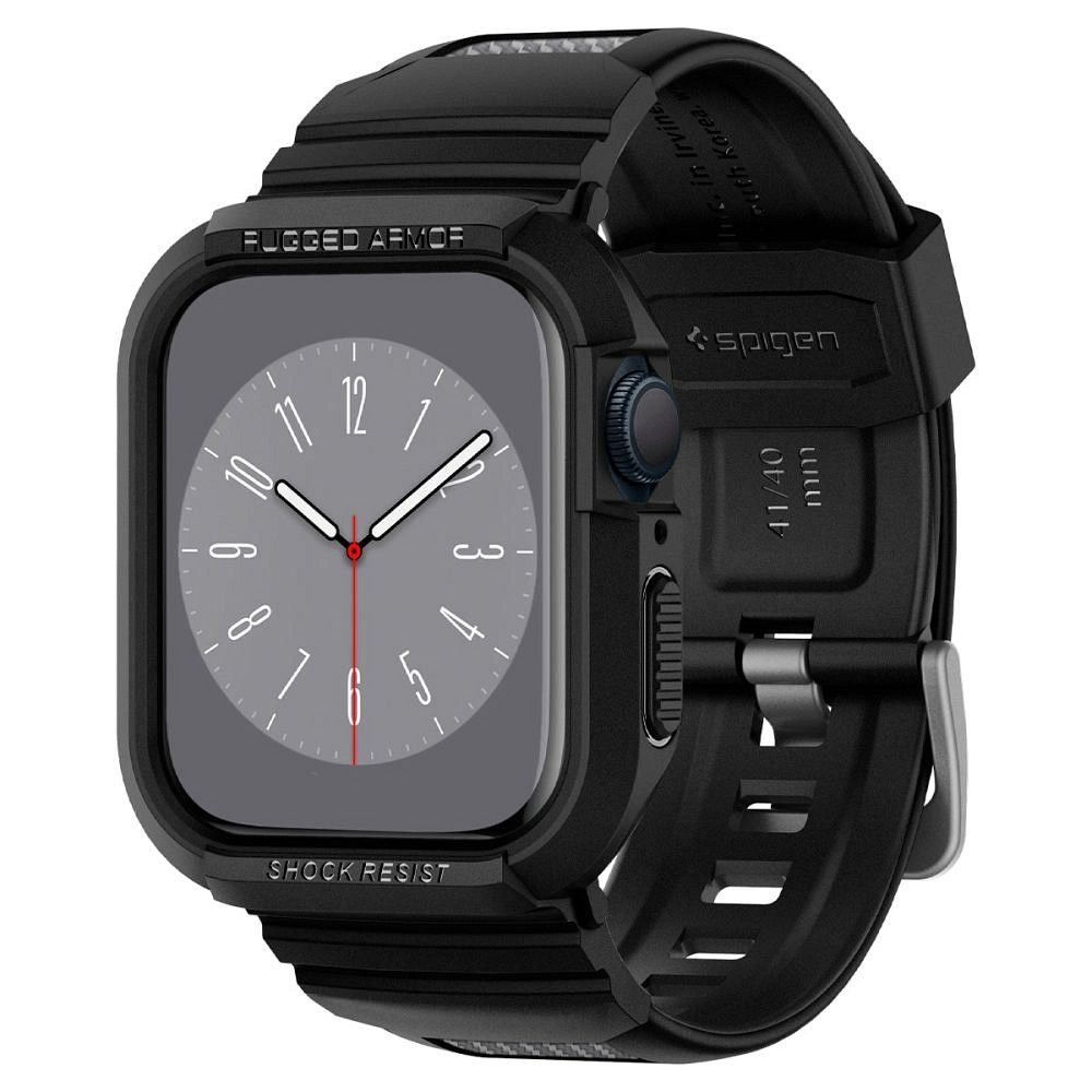 SPIGEN case RUGGED ARMOR ”PRO” for APPLE Watch 4 / 5 / 6 / 7 / 8 / 9 / SE (40 / 41 mm) black