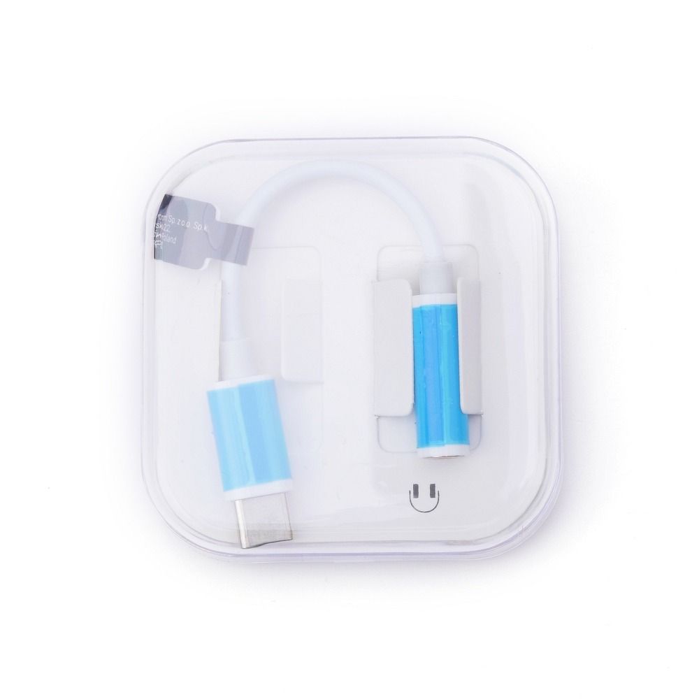df30e9544c546e245b74e183dfe56bf4 Adapter AUX Type C (male) to Jack 3,5 mm (female) BOX white