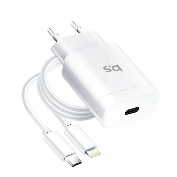 BLUE STAR travel charger Type C + cable Type C to Lightning PD QC4.0 3A 18W TFK-TC-1099C white