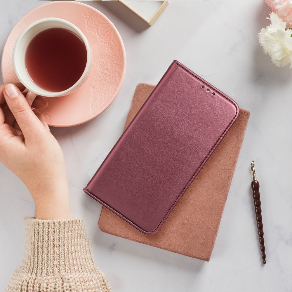 SMART MAGNETO Book case for REALME 14 PRO burgundy