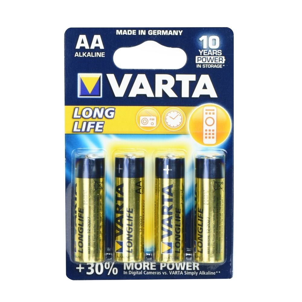 e069eb1fdd5888e4bdc5a97c631e4b81 VARTA alkaline battery R6 (AA) Longlife 4 pcs