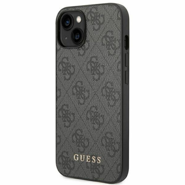 GUESS case for IPHONE 14 GUHCP14SG4GFGR (4G Gold Logo) grey