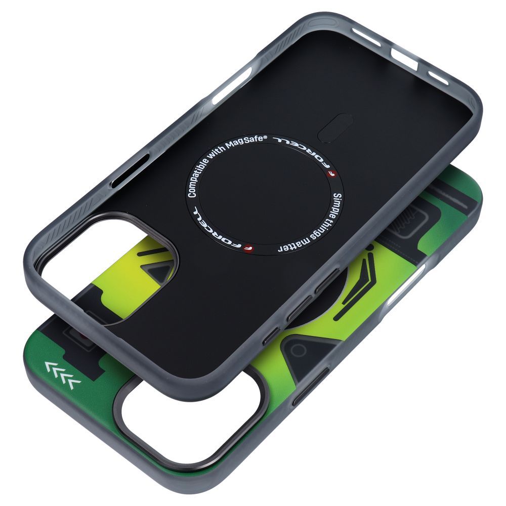 FORCELL F-PROTECT Levels with Dual Layer 4D technology, Military Drop-Test compatible with MagSafe for IPHONE 16 PLUS cyber green