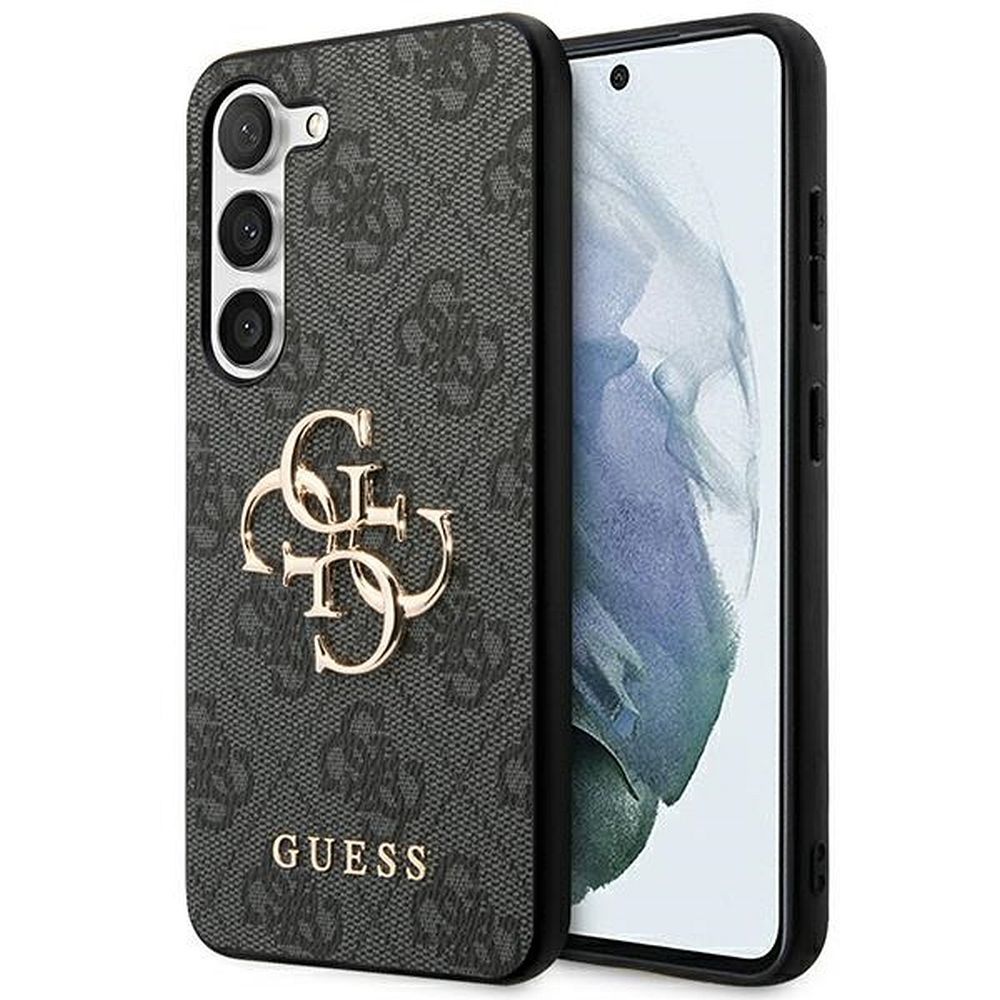 GUESS case for SAMSUNG S23 FE GUHCS23FE4GMGGR (Big Metal Logo) grey