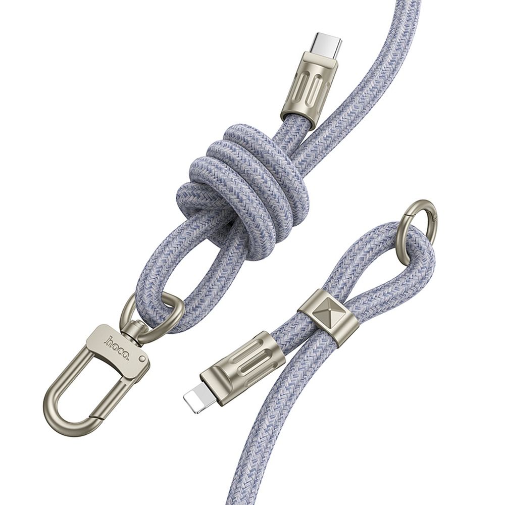 HOCO lanyard shape cable Type C to Lightning PD 20W GH7 1,8 m denim blue