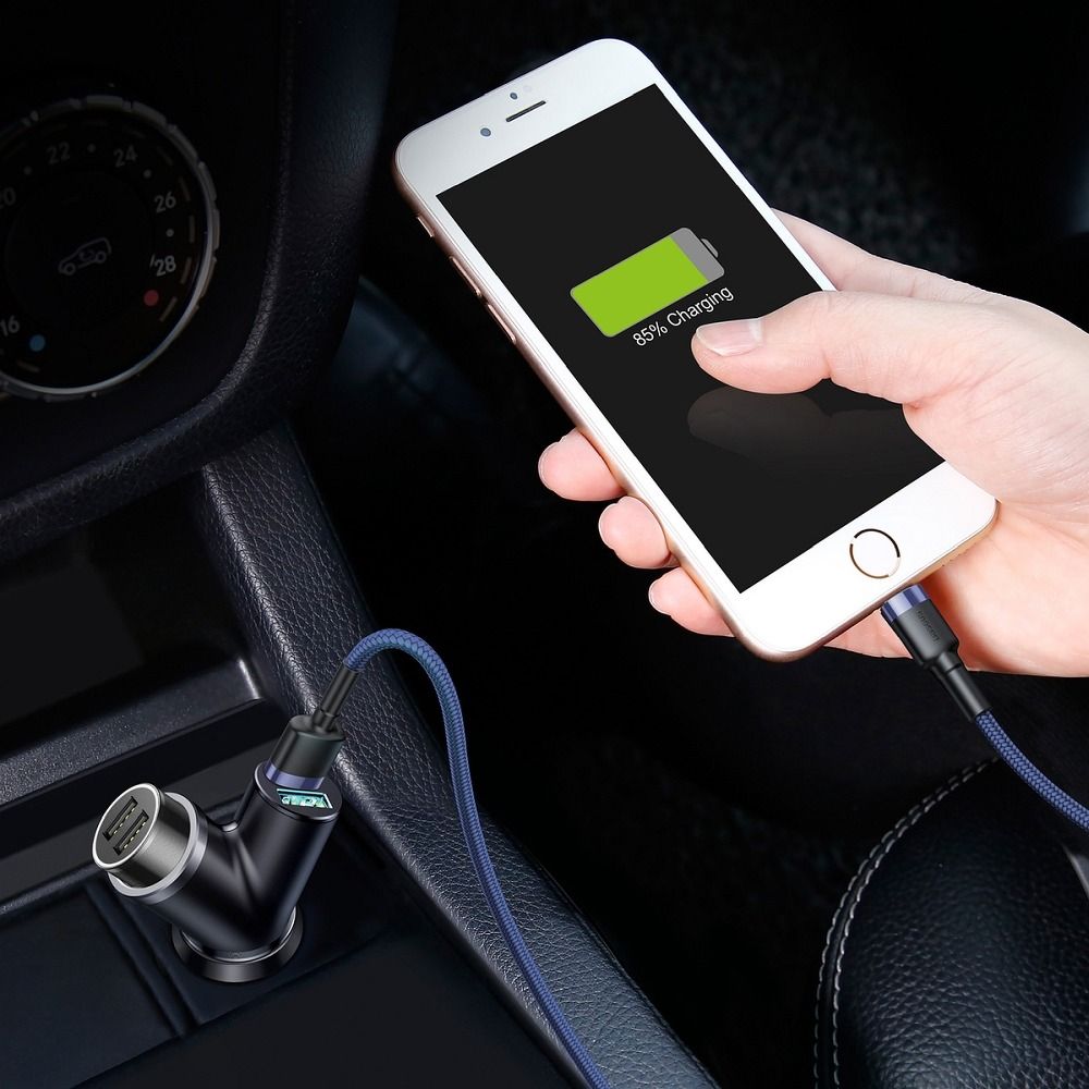 e2162ab794e61d52e8a781080a817d45 BASEUS car charger 2 x USB A + cigarette lighter 5A 40W CCALL-YX01/BSC-C16N black