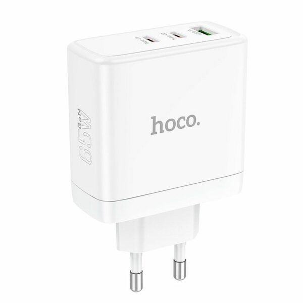 HOCO wall charger 2 x Type C + USB A QC PD 65W GaN N30 white