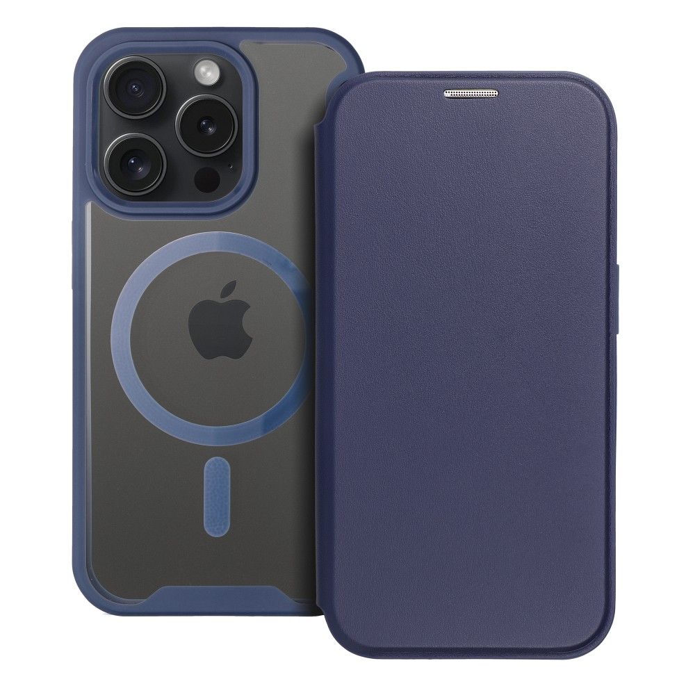 SMART MAG Book case compatible with MagSafe for IPHONE 16 Pro blue