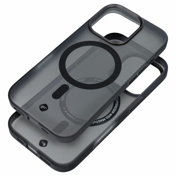 FORCELL F-PROTECT Levels with Dual Layer 4D technology, Military Drop-Test compatible with MagSafe for IPHONE 16 PLUS smoky black