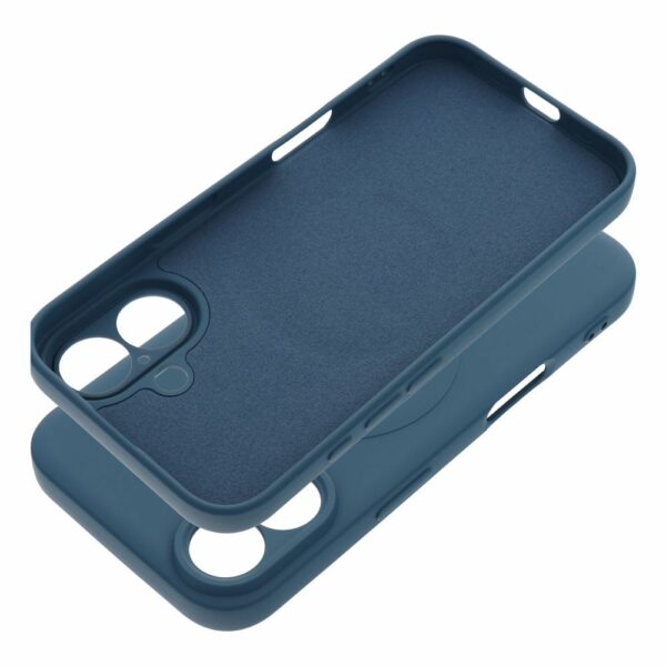 SILICONE MAG COVER case compatible with MagSafe for IPHONE 16 blue