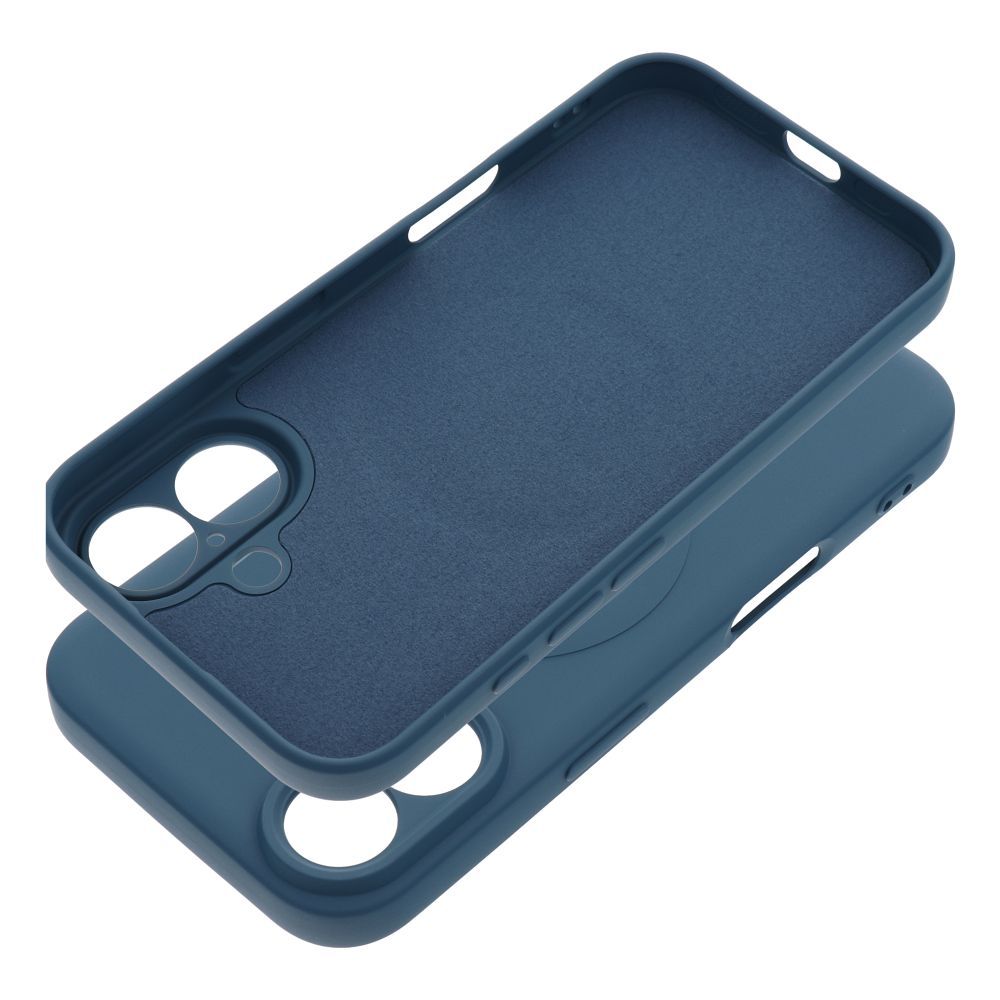 SILICONE MAG COVER case compatible with MagSafe for IPHONE 16 blue