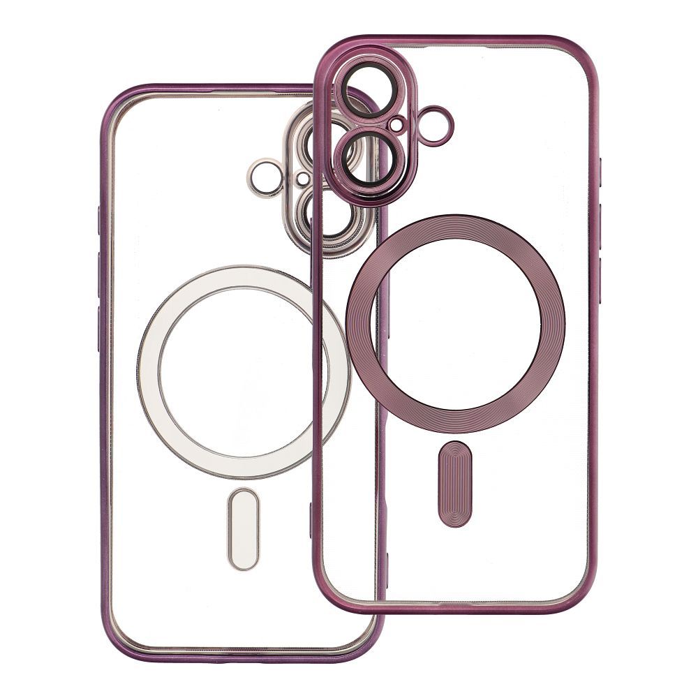ELECTRO MAG COVER case compatible with MagSafe for IPHONE 16 deep purple