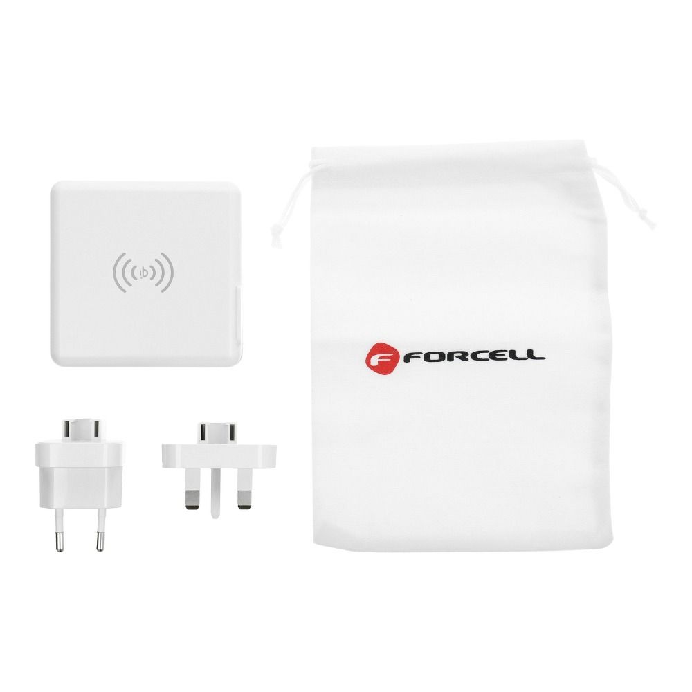 FORCELL F-ENERGY multifunctional charger 15W 4in1 with USB/USB-C socket, power bank 8000mAh and wireless charging