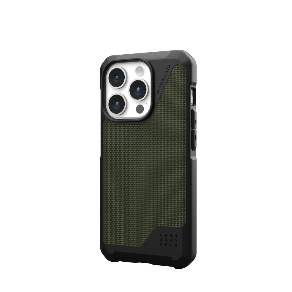 UAG Urban Armor Gear case METROPOLIS LT compatible with MagSafe for IPHONE 15 Pro kevlar olive