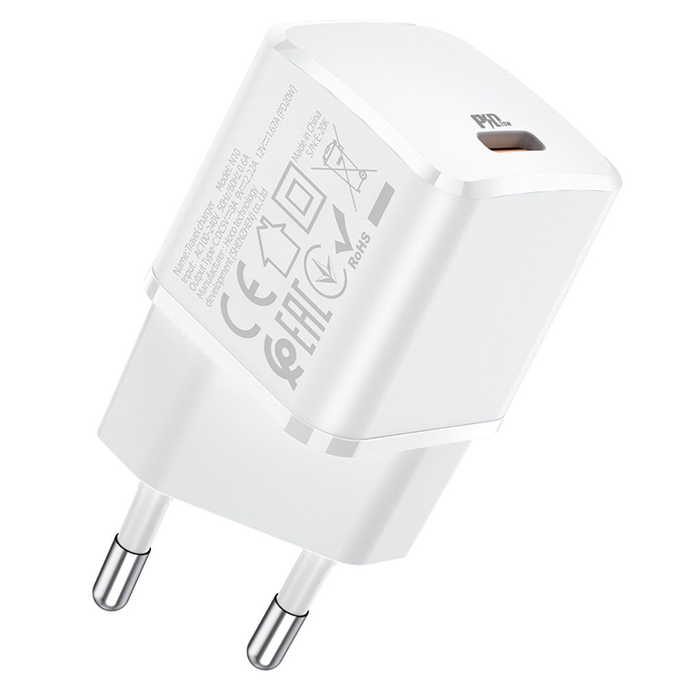 HOCO travel charger Type C PD 20W N10 white