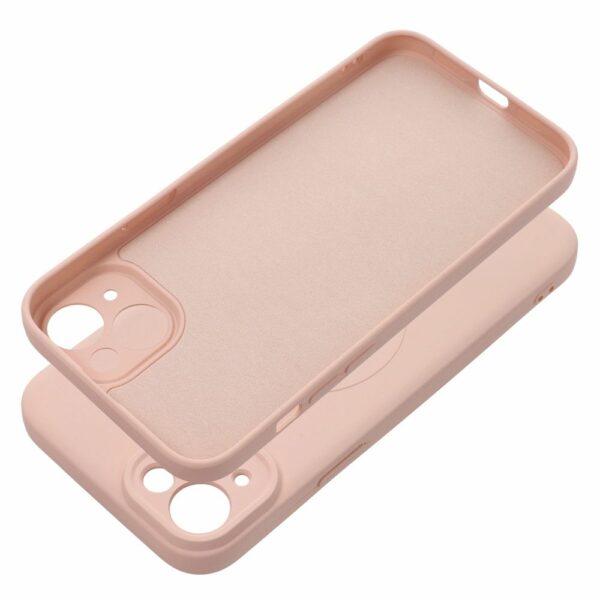 SILICONE MAG COVER case compatible with MagSafe for IPHONE 15 Plus pink