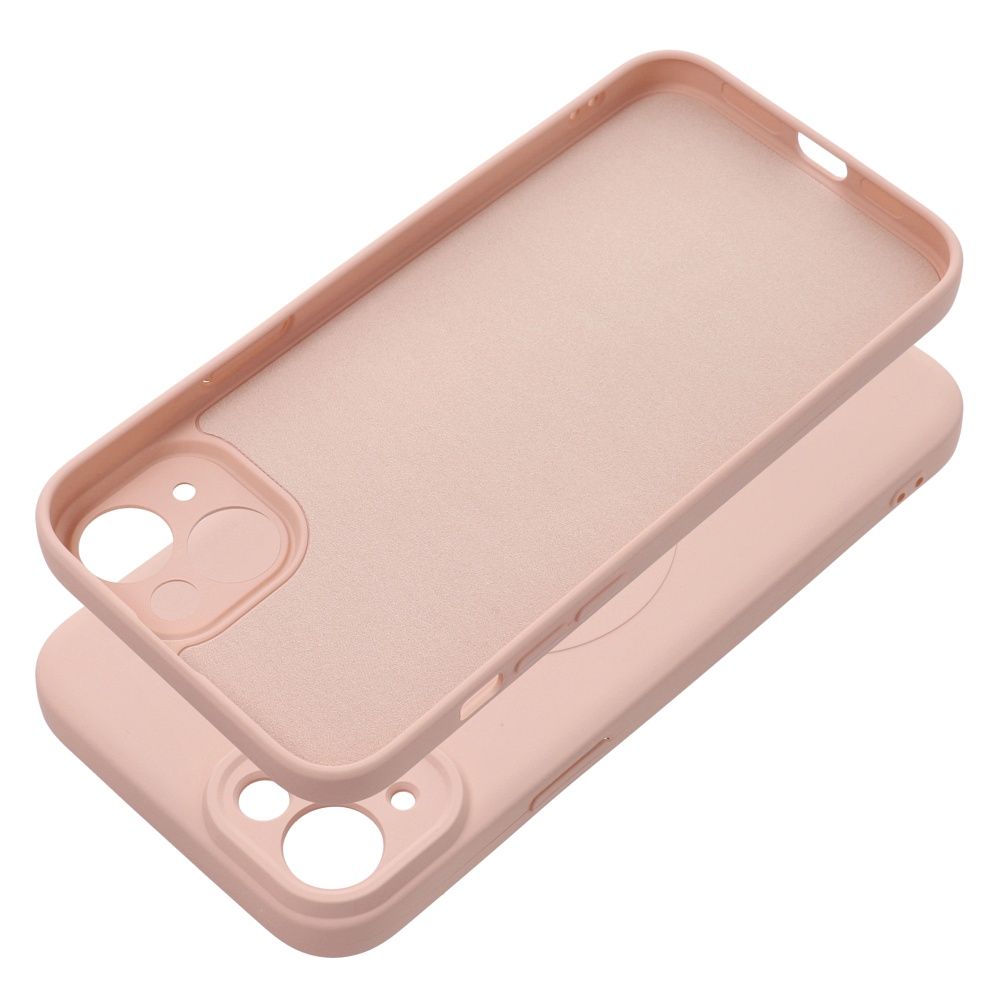 SILICONE MAG COVER case compatible with MagSafe for IPHONE 15 Plus pink