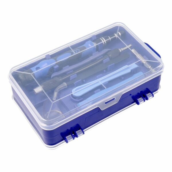 Set of service screwdrivers, bits 115-in-1 metal blue