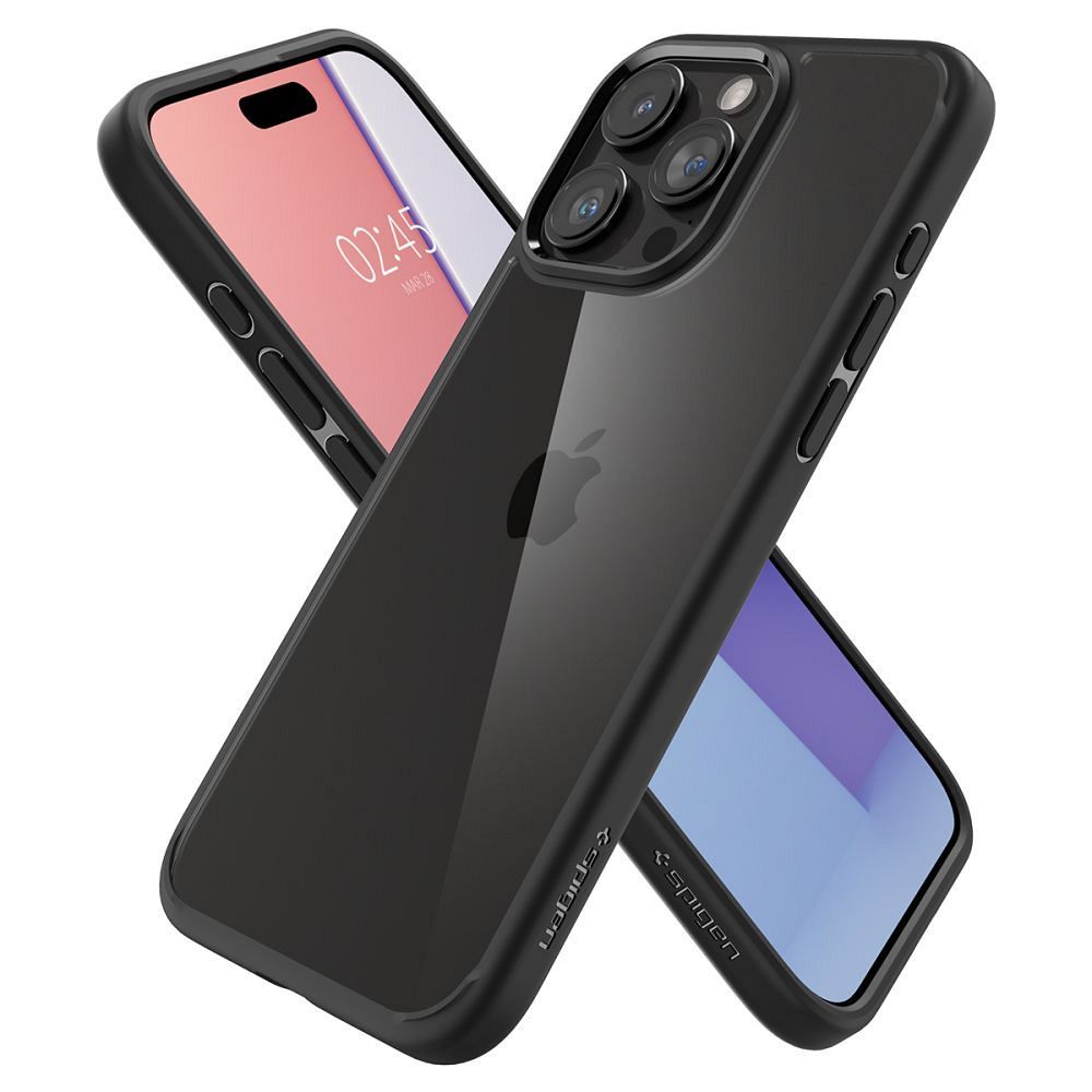 SPIGEN case ULTRA HYBRID for IPHONE 15 Pro Max matte black