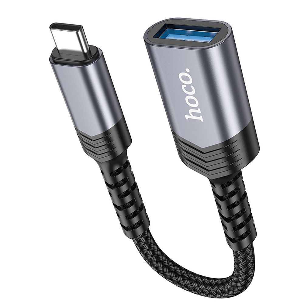 HOCO adapter OTG Type C (male) to USB A (female) 3.04A UA24 black