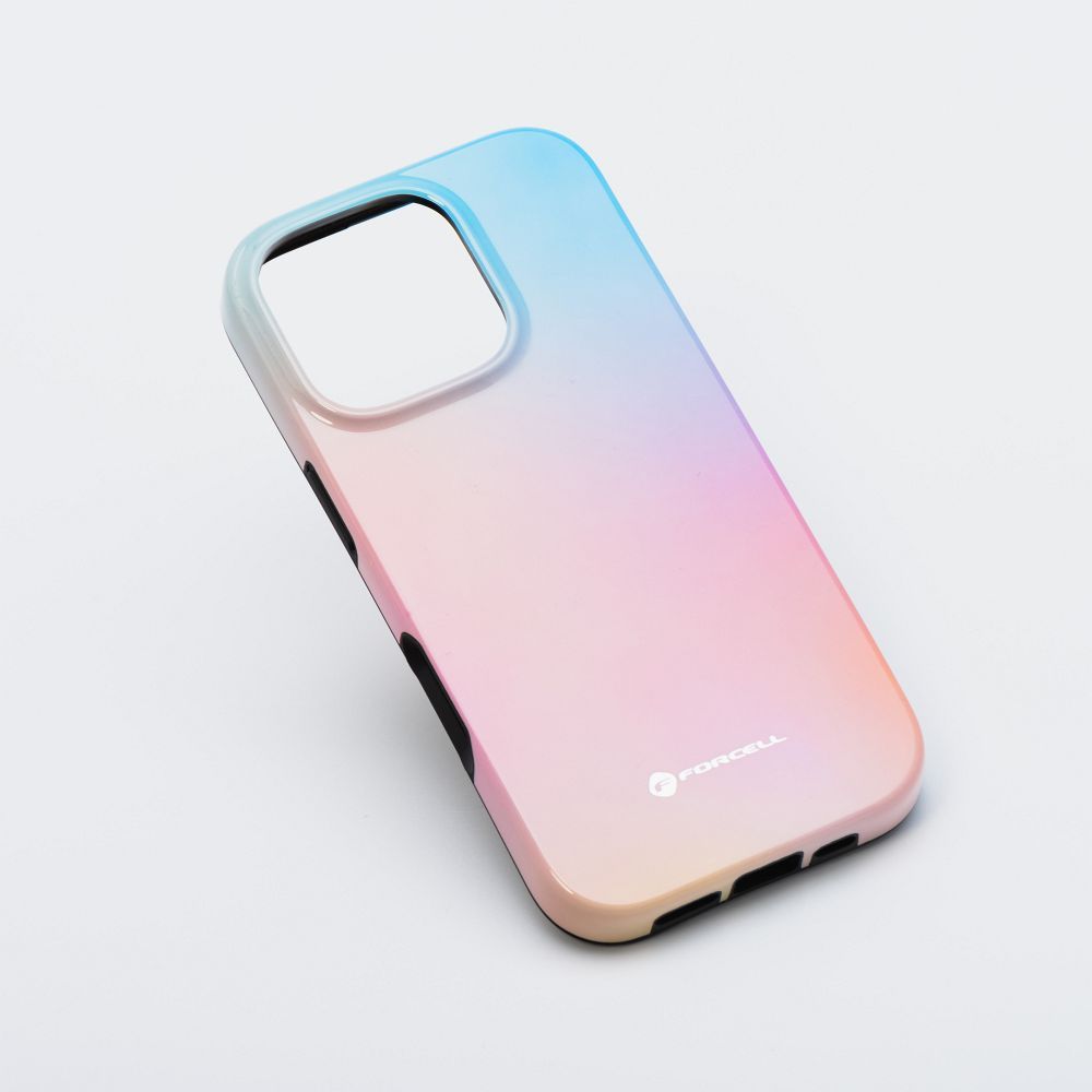 FORCELL F-PROTECT Mirage, Military Drop-Tested case compatible with MagSafe for IPHONE 15 PRO MAX pinky blue