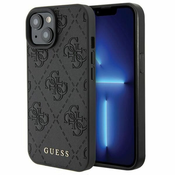 GUESS case for IPHONE 15 GUHCP15SP4EPMK (Quilted 4G Classic) black