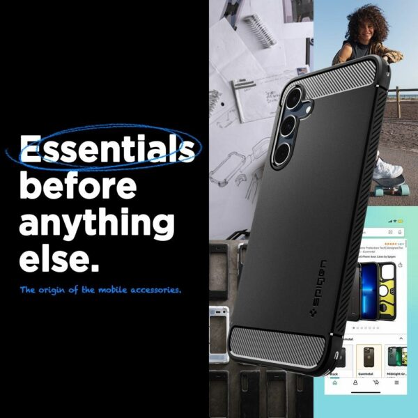 SPIGEN case RUGGED ARMOR case for SAMSUNG A55 5G matte black