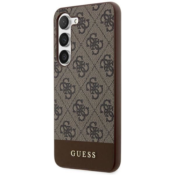 GUESS case for SAMSUNG S24 Plus GUHCS24MG4GLBR (4G Bottom Stripe) brown