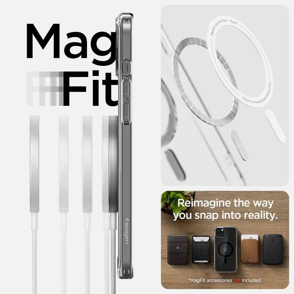 SPIGEN case ULTRA HYBRID MAG compatible with MagSafe for IPHONE 16 black