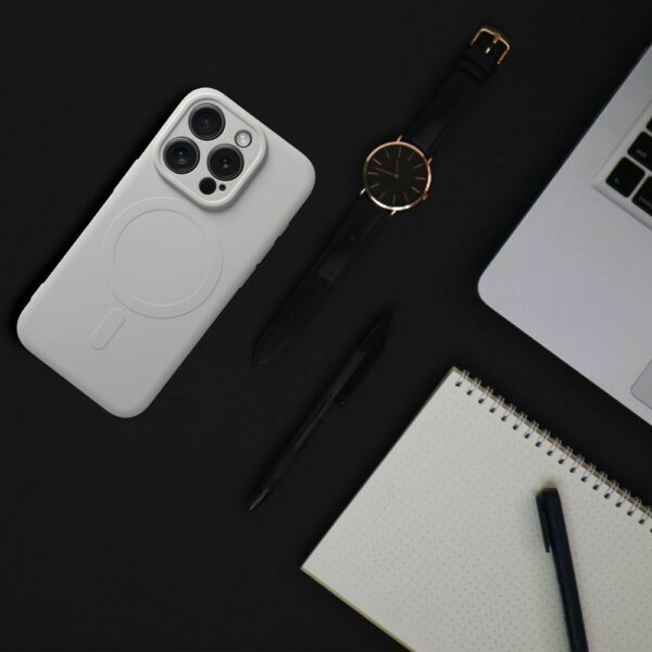 SILICONE MAG COVER case compatible with MagSafe for IPHONE 15 Pro Max titanium