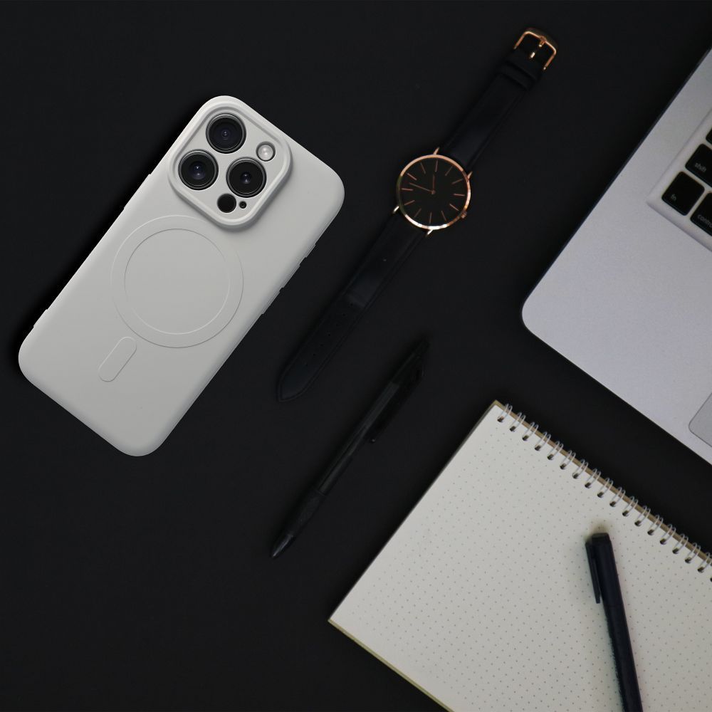SILICONE MAG COVER case compatible with MagSafe for IPHONE 15 Pro Max titanium