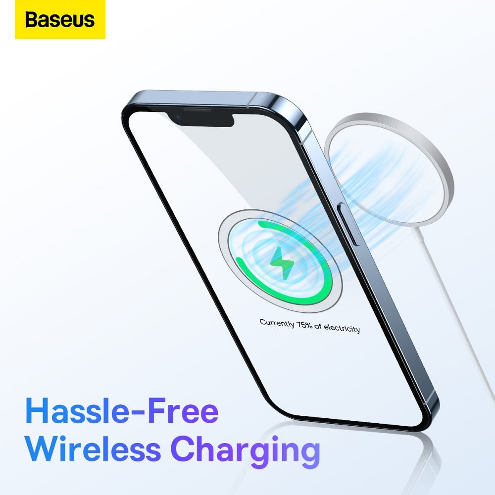 BASEUS universal round plate compatible with MagSafe PCCH000012 2 pcs silver