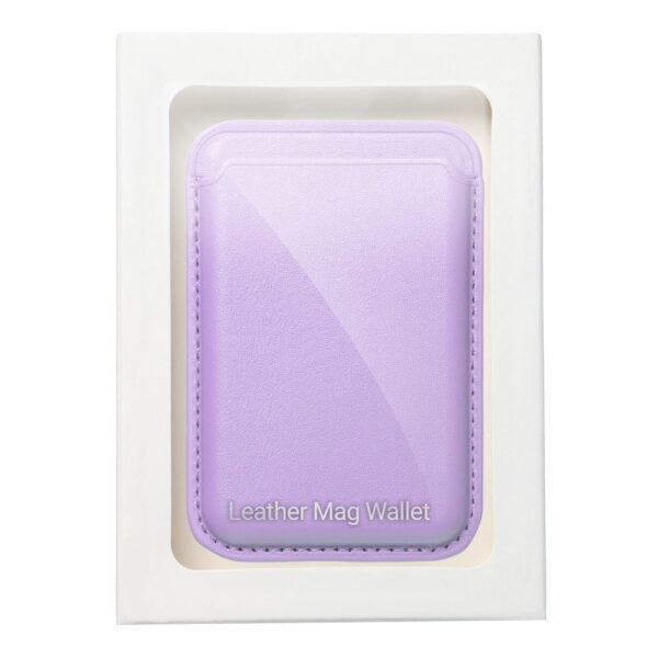 LEATHER MAG WALLET compatible with MagSafe lilac