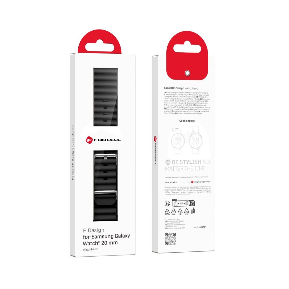 FORCELL F-DESIGN FS01 strap for SAMSUNG Watch 22 mm black