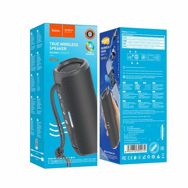 HOCO wireless speaker bluetooth HC16 gray