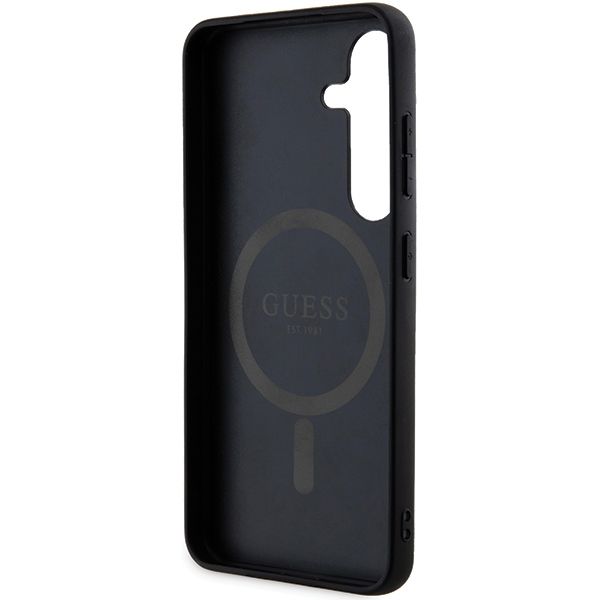 GUESS case for SAMSUNG S24 Plus compatible with MagSafe GUHMS24MG4GFRK (4G Ring classic logo) black