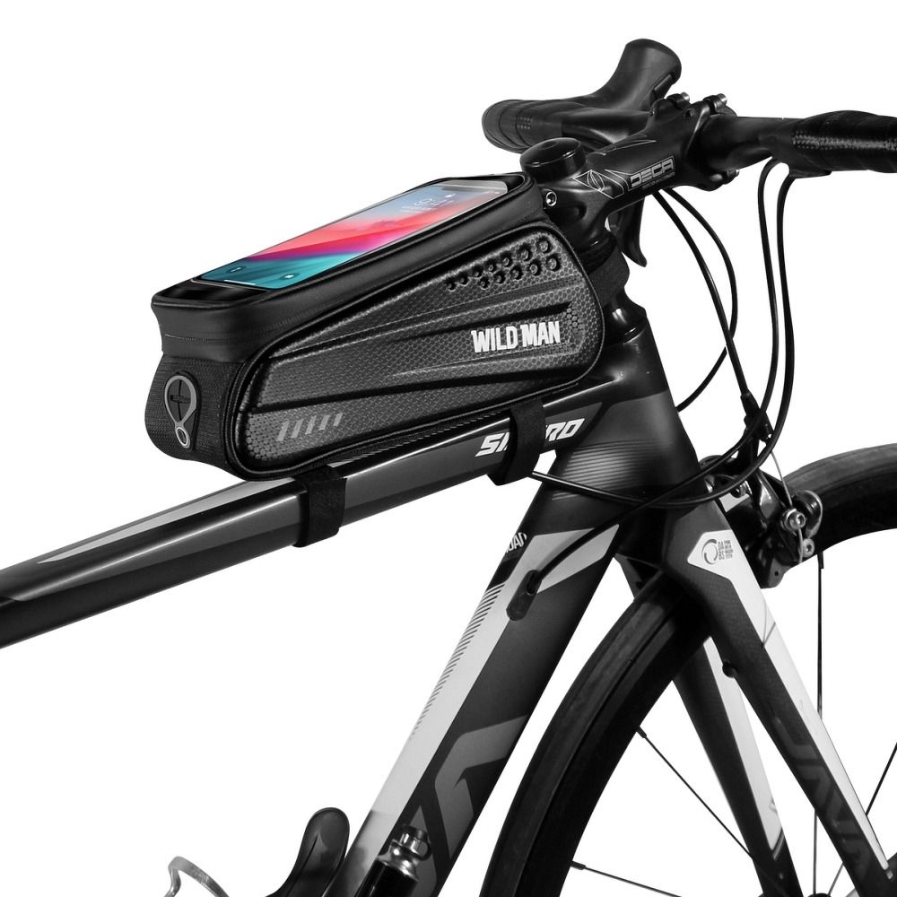 e9eb2fa9ca0250a0d1f33b0d2e1383d2 WILDMAN traveling bag for bicycle frame with zipper ES3 1L ( 4"- 7" ) black