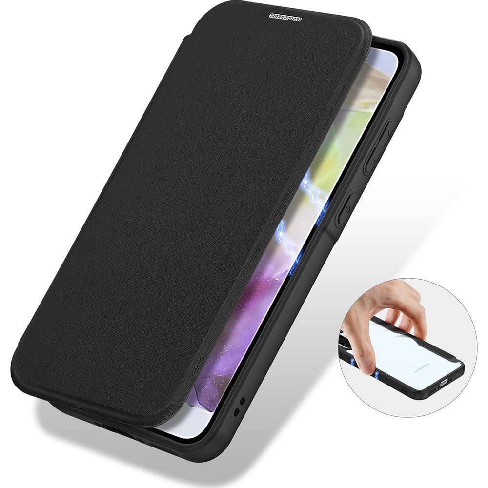 DUX DUCIS wallet case SKIN X PRO compatible with MagSafe for SAMSUNG A36/A56 5G black