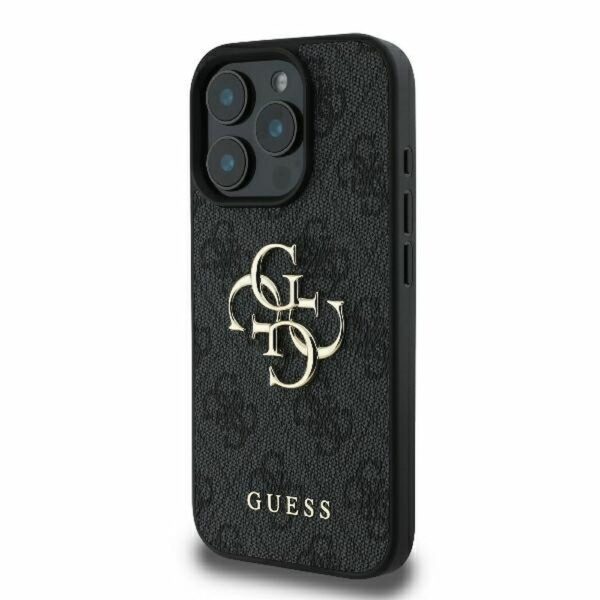GUESS case for IPHONE 16 Pro Max GUHCP16X4GMGGR (4G PU Big Logo) black