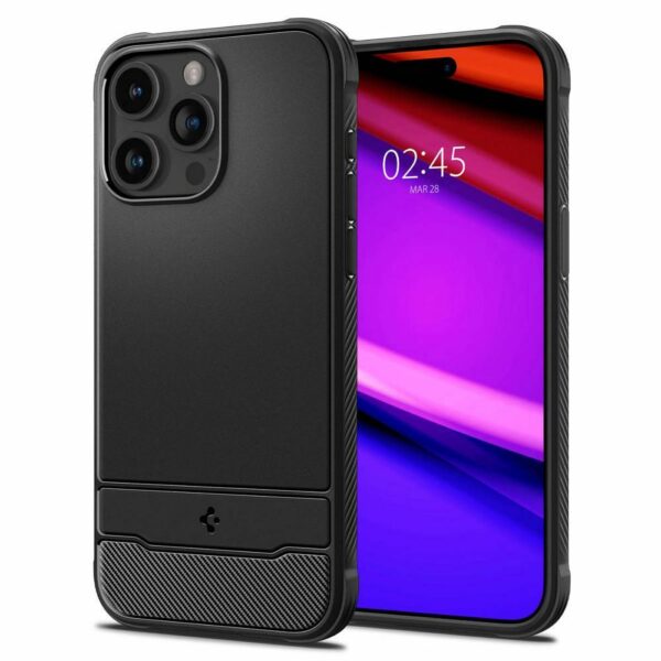 SPIGEN case RUGGED ARMOR MAG compatible with MagSafe for IPHONE 15 Pro matte black
