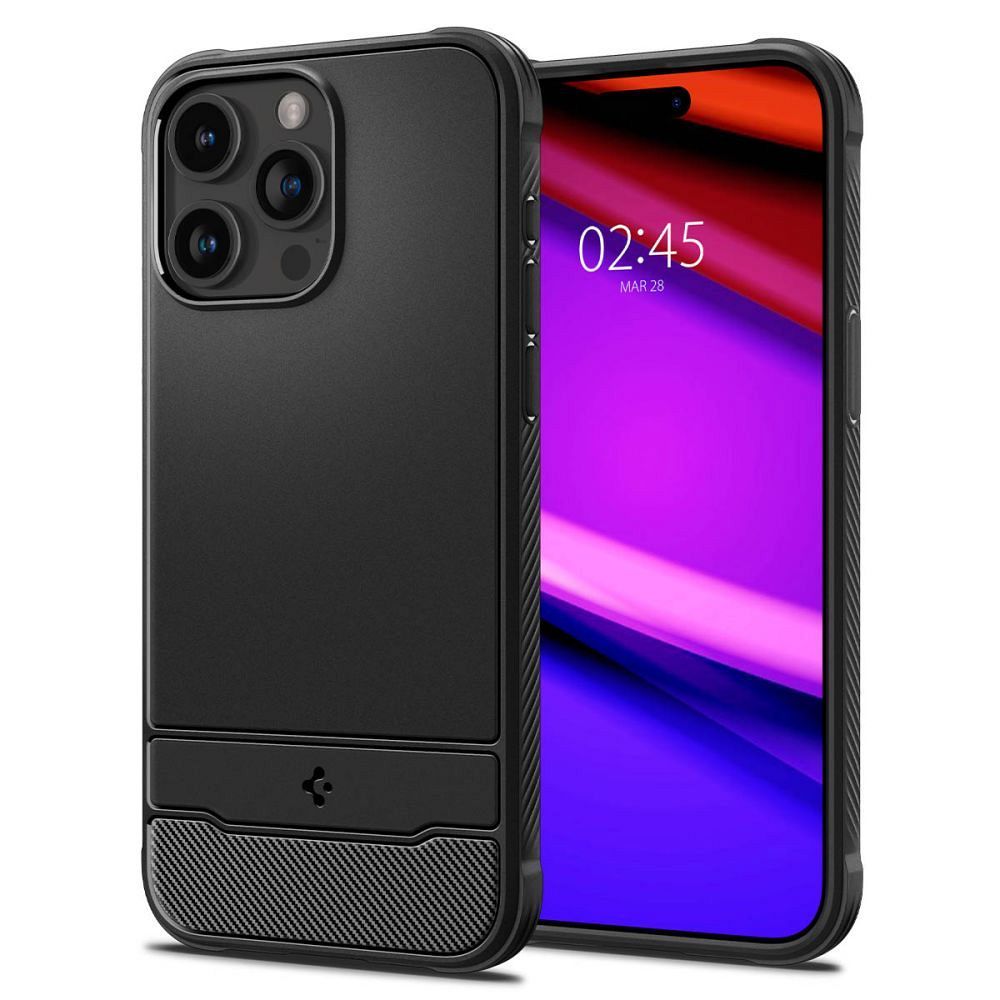 SPIGEN case RUGGED ARMOR MAG compatible with MagSafe for IPHONE 15 Pro matte black