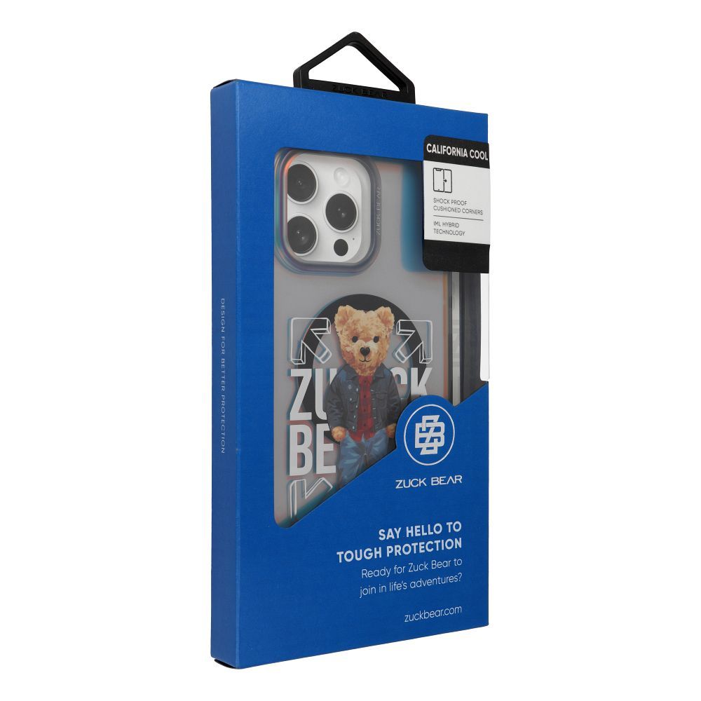 ZUCK BEAR case CALIFORNIA COOL MAG compatible with MagSafe for IPHONE 16 Pro plaid shirt