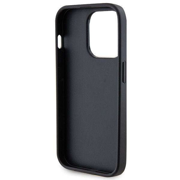 GUESS case for IPHONE 15 Pro GUHCP15LPS4DGPK (Strass Metal Logo) black