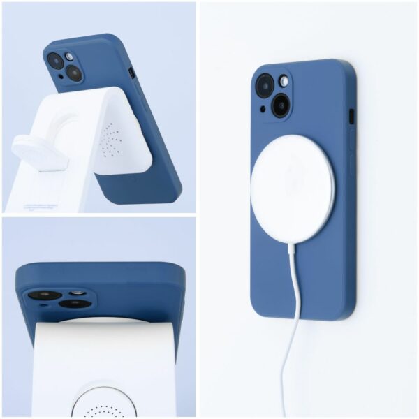 SILICONE MAG COVER case compatible with MagSafe for IPHONE 12 Pro blue