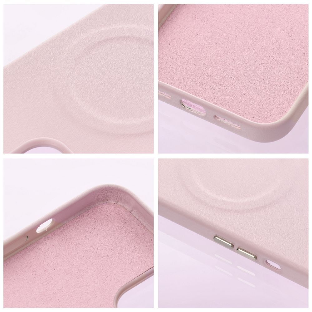 ROAR case LEATHER MAG compatible with MagSafe for IPHONE 14 Pro hot pink