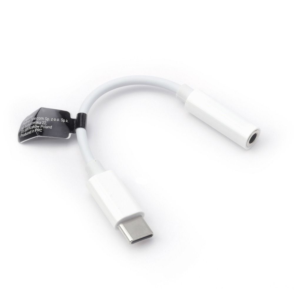 ecfc63b7af18aead5539fa779d7fc5ce Adapter AUX Type C (male) to Jack 3,5 mm (female) BOX white