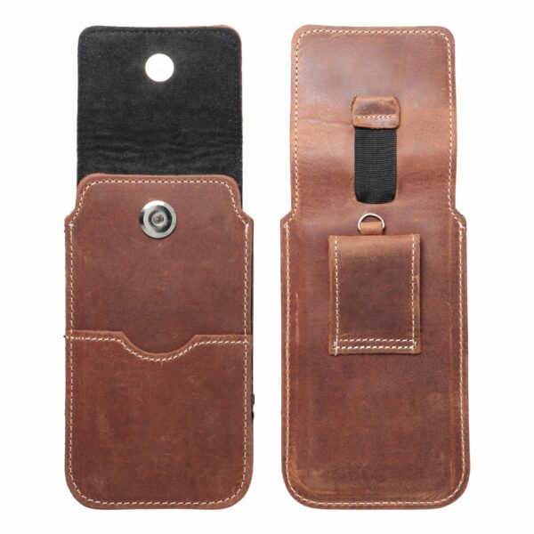 ROYAL Crazy Horse - Leather universal flap pocket / brown - Size M - IPHONE 5 / NOKIA S5610 / LUMIA 230