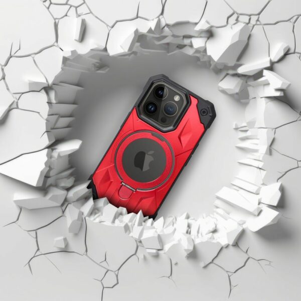ARMOR MAG COVER case compatible with MagSafe for IPHONE 12 / 12 Pro red