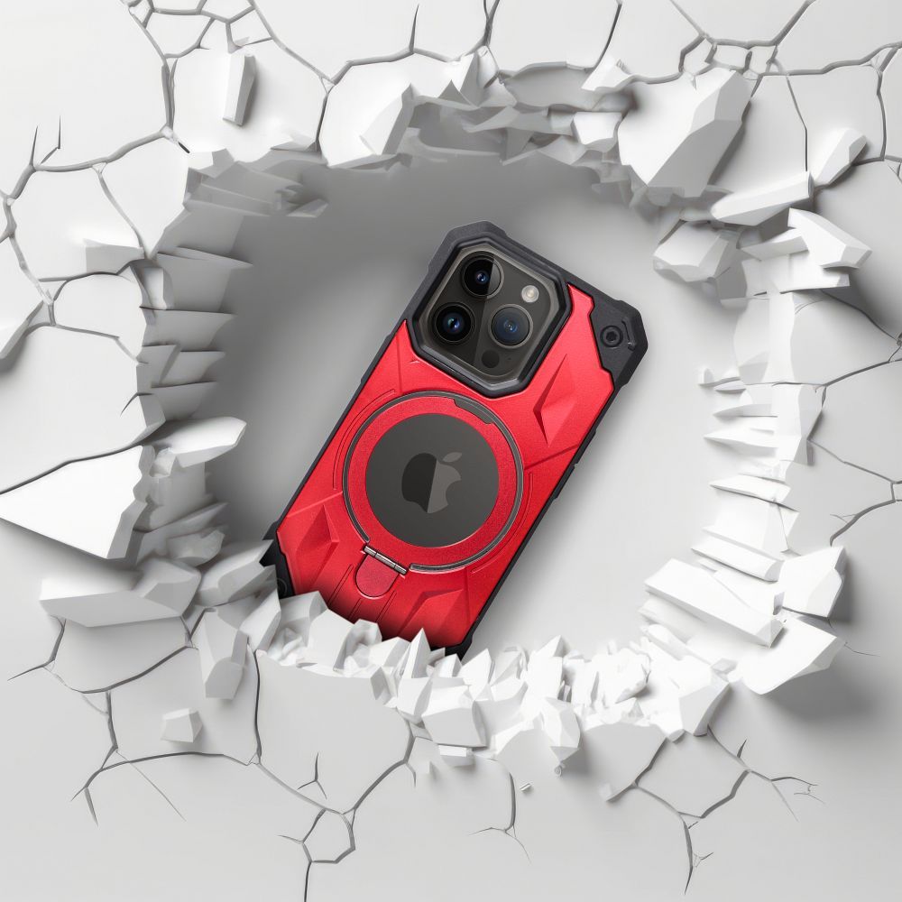 ARMOR MAG COVER case compatible with MagSafe for IPHONE 12 / 12 Pro red